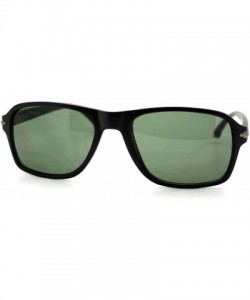 Rectangular Mens Stylish Casual Fashion Soft Rectangular Frame Sunglasses - Matte Black - CA11XMGEGXD $7.91