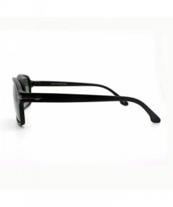 Rectangular Mens Stylish Casual Fashion Soft Rectangular Frame Sunglasses - Matte Black - CA11XMGEGXD $7.91