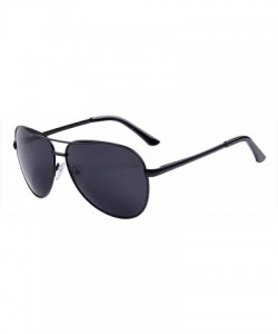 Goggle Men Polarized Sunglasses Night Vision Driving UV400 - C02 Black Black - CG199CGQWDW $27.20