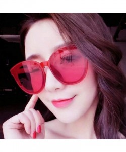 Aviator Luxury Vintage Round Sunglasses Women Brand Designer 2019 Cat Eye Leopard - Red - C618Y2OZR2G $7.72