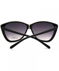 Butterfly Oversized Square Butterfly Frame Sunglasses Womens Fashion Eyewear - Black - C8122DPJ7L9 $9.00