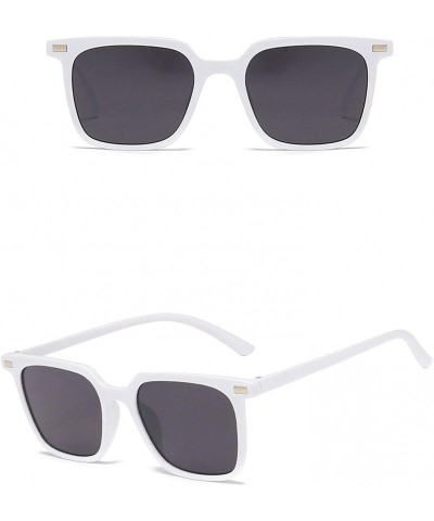 Oval Vintage Classic Retro Square Sunglasses for Men and Women PC AC UV400 Sunglasses - Style 2 - CO18SZUD95K $13.93