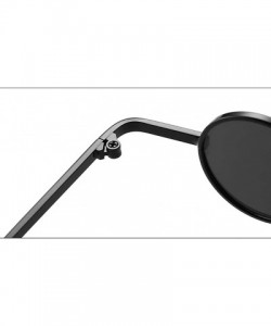 Goggle Small Round Sunglasses-Shade Glasses Slender Metal Frame-Punk Fashion Goggle - F - CE190EETZ57 $38.57