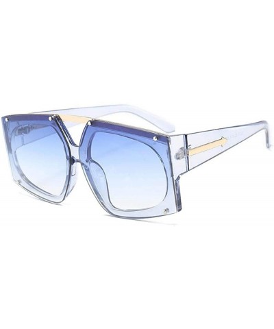 Aviator Clear Lenses Double Beam Unique Oculos De Sol Gafas C6 White - C6 White - CI18YKUGXC4 $10.37