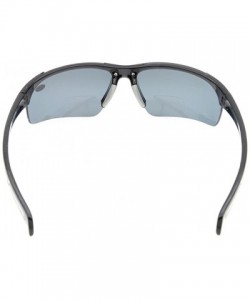 Wrap Bifocal Sunglasses with Wrap-Around Sport Design Half Frame for Men and Women - Shiny Black - CX18C3KS636 $16.05