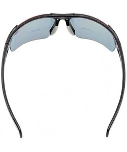 Wrap Bifocal Sunglasses with Wrap-Around Sport Design Half Frame for Men and Women - Shiny Black - CX18C3KS636 $16.05