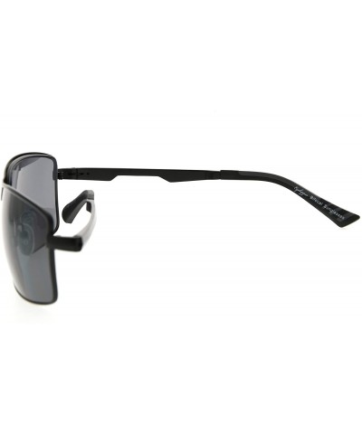 Rectangular UV400 Protection Bifocal Sunglasses Dark Color Sunshine Reading for Men - Black - CS189TTX26R $10.09