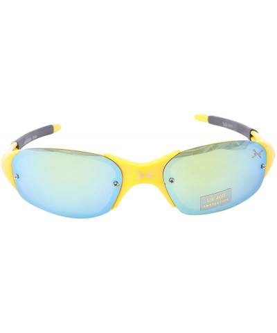 Sport Fashion Sports Small Frame Sunglasses for Baseball Cycling Fishing Golf TZ197 - Yellow - CU180ORU26Z $11.77