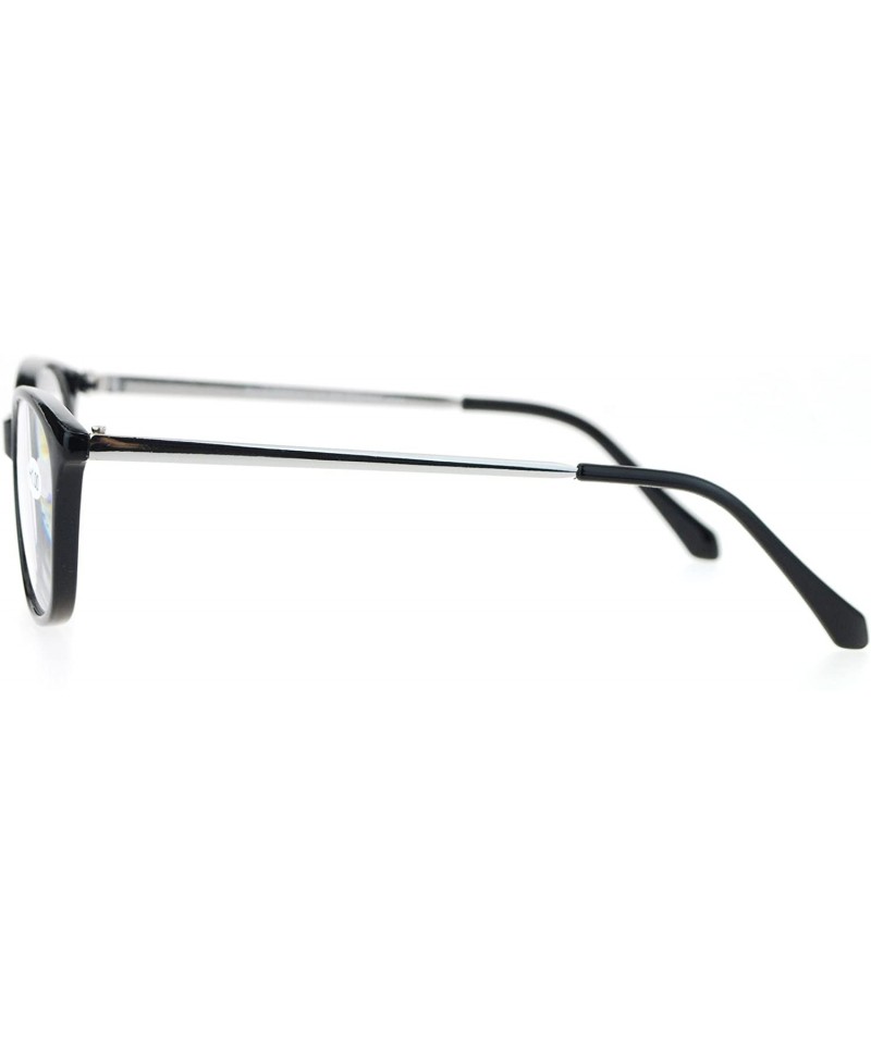 Womens +1.0 Classic Narrow Rectangular Plastic Reading Glasses - Black ...