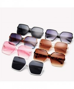 Oversized Vintage Oversized Sunglasses Women Men Retro Big Frames Sunglass Shades Pink White Eye Glasses UV400 Eyewear - CH19...