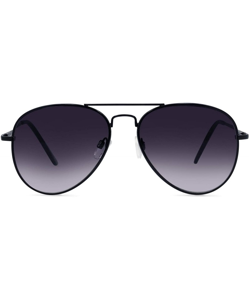 Oversized C Moore Full Reader Aviator Sunglasses for Women and Men NOT BIFOCALS - Black - CL1953C20UR $17.80