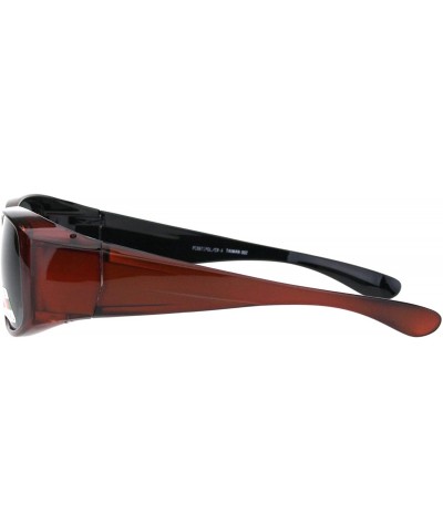 Rectangular Antiglare Polarized 58MM Light Weight Fit Over Rectangular Sunglasses - Orange Black - C618IILU03C $12.22