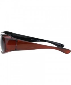 Rectangular Antiglare Polarized 58MM Light Weight Fit Over Rectangular Sunglasses - Orange Black - C618IILU03C $12.22