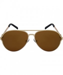 Aviator Classic Aviator w/Flat Mirrored Lens 5111-FLREV - Gold - C6185KLROG5 $12.74