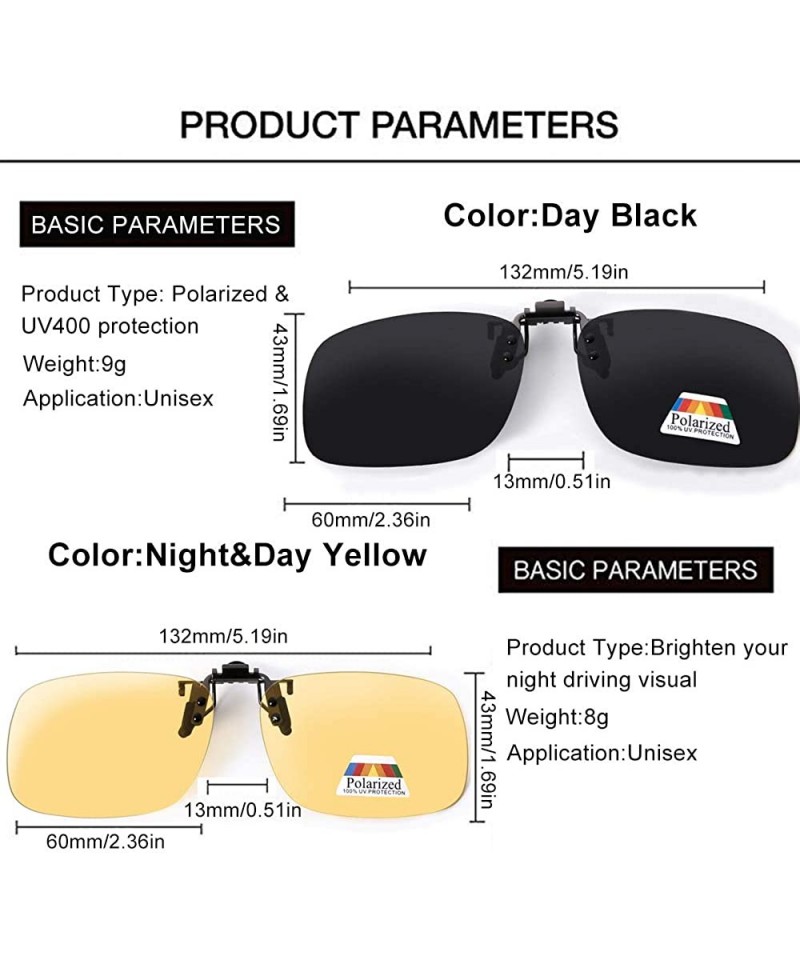 Night Vision Goggles Scratch Proof Sunglasses Men Driving up Clip Clip-on  Polarized 
