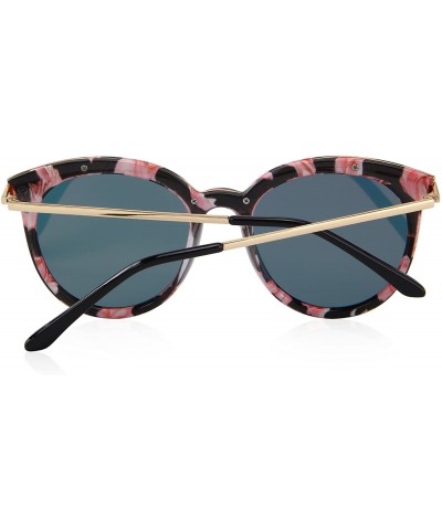 Cat Eye Women Cat Eye Polarized Sunglasses Mirrored Lens UV Protection S6152 - Gold&pink - CB186CGICUE $14.73