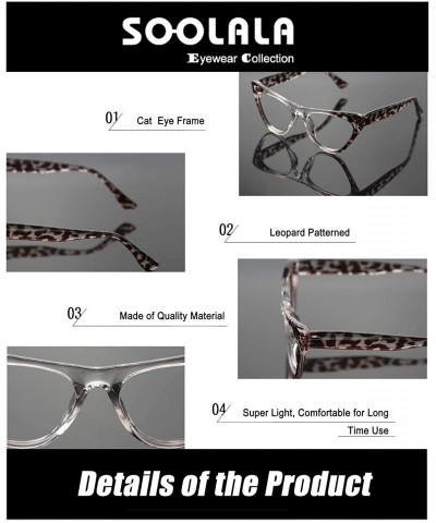 Round Womens Leopard Pattern Cat Eye Reading Glasses Quality Eye Glass Frame - Tea Leopard - C618IG2ALL8 $10.26