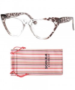 Round Womens Leopard Pattern Cat Eye Reading Glasses Quality Eye Glass Frame - Tea Leopard - C618IG2ALL8 $10.26