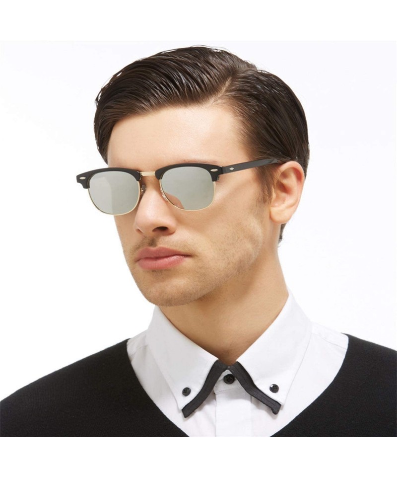 Vintage Sunglasses Men Square Brand Designer Eyeglasses Men/Women Luxury Mirror Retro High Quality Female Oculos, BlackGray