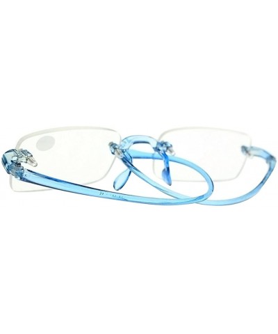 Rimless Multi-color Lightweight Unisex Design Frameless Reading Presbyopic Glasses - Blue - C6187EHZNMH $8.40