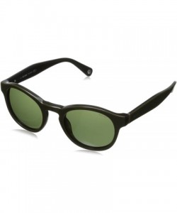 Round Men's Collin Polarized Round Sunglasses - Tank Green - C111KC6IJWZ $43.44