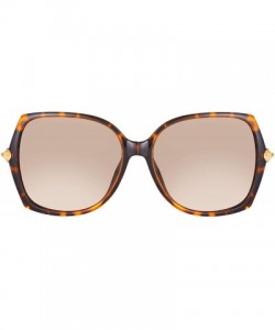 Oversized Polarized Sunlgasses Womens Mens Square Frame Mirrored Lens - Tortoiseshell - CY18GYHDDOU $8.22