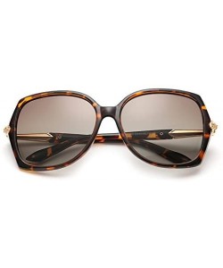 Oversized Polarized Sunlgasses Womens Mens Square Frame Mirrored Lens - Tortoiseshell - CY18GYHDDOU $8.22