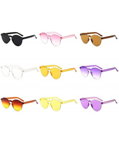 Round Unisex Fashion Candy Colors Round Outdoor Sunglasses Sunglasses - White Purple - CH190L4OIAH $15.96