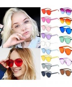 Round Unisex Fashion Candy Colors Round Outdoor Sunglasses Sunglasses - White Purple - CH190L4OIAH $15.96