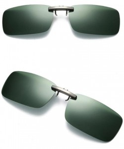 Wayfarer Detachable Night Vision Lens Driving Metal Polarized Clip On Glasses Sunglasses - Green - CC18DODX4T9 $6.84