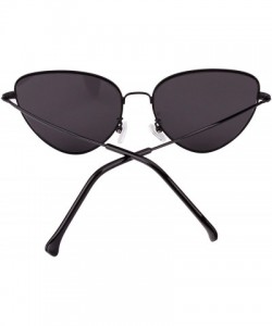 Cat Eye Womens Cat Eye Mod Metal Glasses Fashion Sunglasses - Black / Grey Lens - CP1868K92EL $9.33