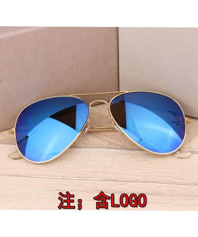 Goggle Popular Sunglasses - popular Sunglasses New metal resin sun 3025 wholesale - Silver Frame Double Tea - CN18AZAWW55 $37.98