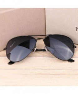 Goggle Popular Sunglasses - popular Sunglasses New metal resin sun 3025 wholesale - Silver Frame Double Tea - CN18AZAWW55 $37.98