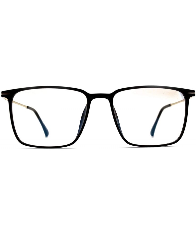 Square Eyeglasses 8115 Classic Square - for Womens-Mens 100% UV PROTECTION - Black - CF192TC7CLY $23.65