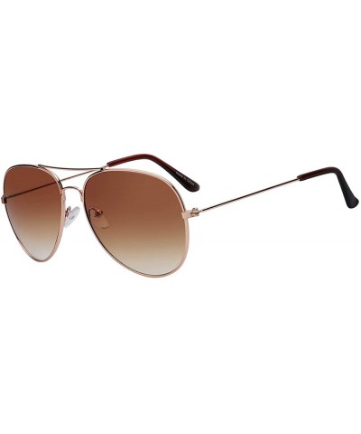 Aviator Classic Aviator Sunglasses 3_Black_3_Gold_3_Gun_3_Brown - C9182WGKN5R $25.00