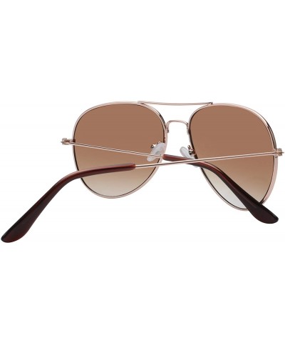 Aviator Classic Aviator Sunglasses 3_Black_3_Gold_3_Gun_3_Brown - C9182WGKN5R $25.00