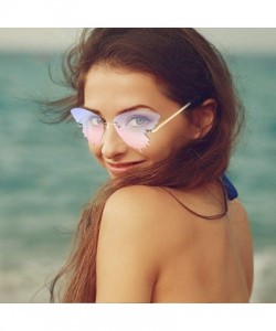 Butterfly Summer New Fashion Butterfly Sunglasses Gradient Butterfly Shape Frame UV400 Sunglasses - C - CB1908UUGWT $9.35