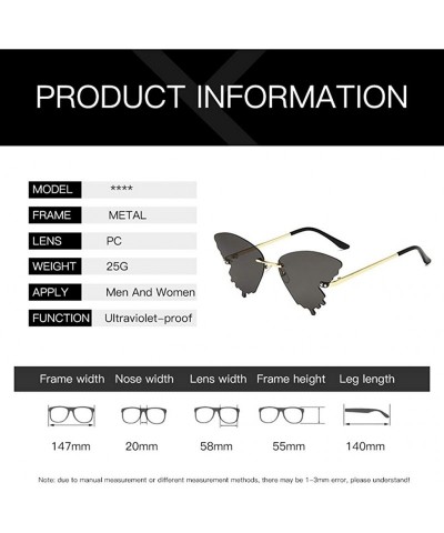 Butterfly Summer New Fashion Butterfly Sunglasses Gradient Butterfly Shape Frame UV400 Sunglasses - C - CB1908UUGWT $9.35