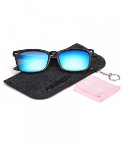 Square Square Horn Polarized Sunglasses Colorful Sunglasses for Men and Women B2568 - 02 Blue - CJ19607EG00 $14.24