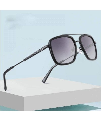 Aviator 20/20 Brand Design Polarized Sunglasses Men Driving Printing C01BlackP-Smoke - C01blackp-smoke - C818XAKGUWT $22.65