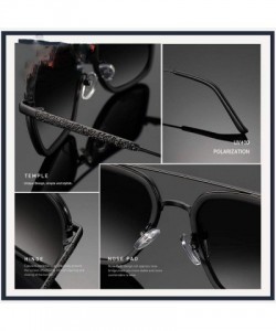 Aviator 20/20 Brand Design Polarized Sunglasses Men Driving Printing C01BlackP-Smoke - C01blackp-smoke - C818XAKGUWT $22.65