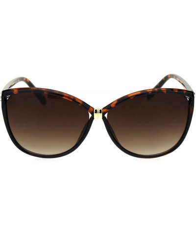 Oversized Womens Rhinestone Oversize Butterfly Chic Sunglasses VGRS1976 - Tortoise Brown - CW18RQXQKH4 $12.86