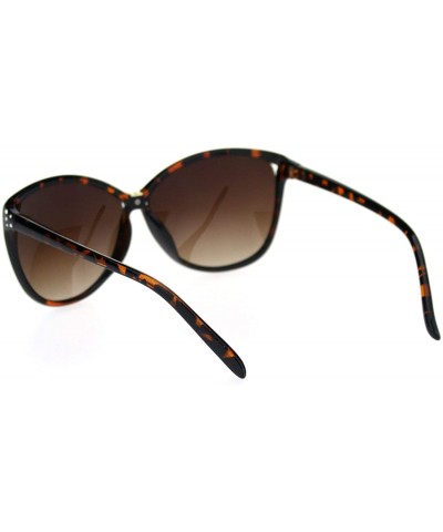 Oversized Womens Rhinestone Oversize Butterfly Chic Sunglasses VGRS1976 - Tortoise Brown - CW18RQXQKH4 $12.86