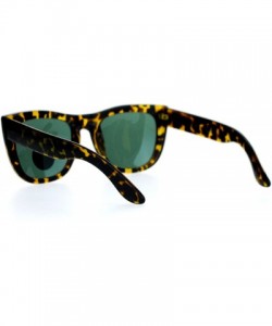 Rectangular Vintage Style Glass Lens Rectangular High Point Plastic Sunglasses - Tortoise Green - C3129SXCMVB $10.62