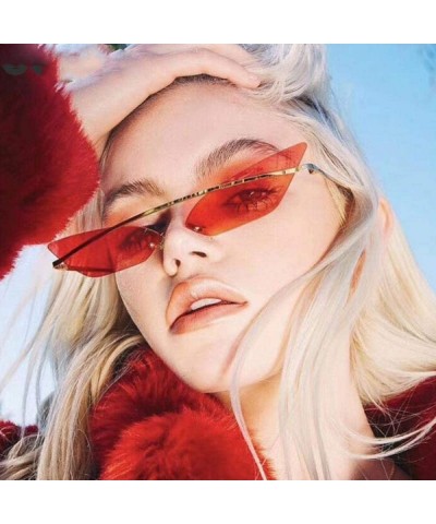 Aviator Small Cat Eye Sunglasses Women 2019 Fashion Shades UV400 Single Gold Purple - Blue Mirror - CL18YZXHH4Y $13.16