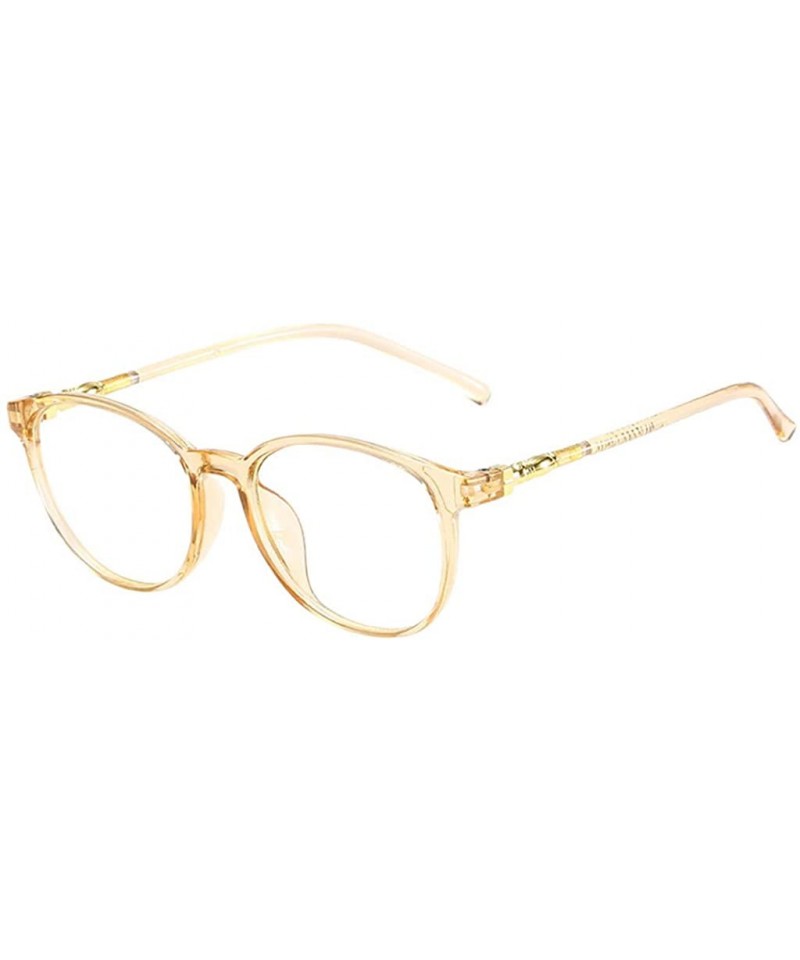 Rimless Reading Unisex Stylish Square Non-Prescription Eyeglasses Glasses Clear Lens Eyewear - Yellow - C018T6D3I0S $8.91