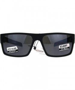 Rectangular Xloop Sunglasses Mens Rectangular Fashion Frame Anti-Glare Lens UV 400 - Matte Black - C2188T33YR7 $7.78