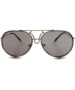 Rimless Retro Military 80's Fashion Womens Mens Rimless Air Force Style Sunglasses - Black / Gold - C118XHY8030 $9.99