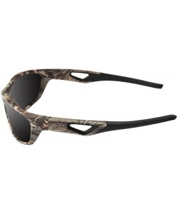 Wrap Polarized Outdoor Sports Sunglasses Tr90 Camo Frame for Men Women Driving Fishing Hunting Reduce Glare - CD18EMSN6TN $16.63