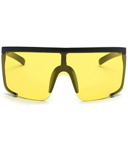 Oversized Large Cybertic Mirror Wrap Around Full Coverage Sunglasses - Black - CN18W37WDNW $19.07